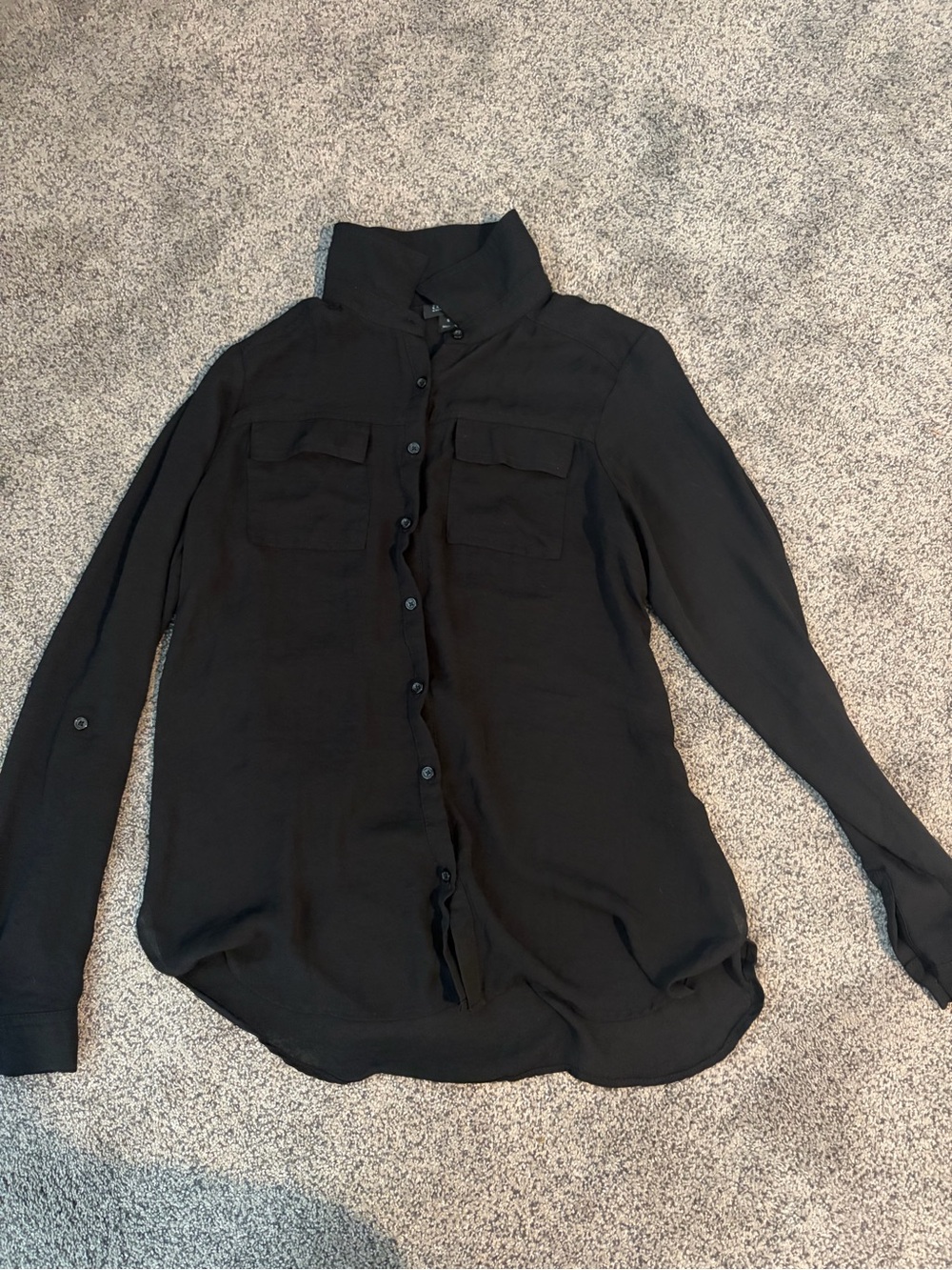 a.n.a. A New Approach Black Button-Up Shirt